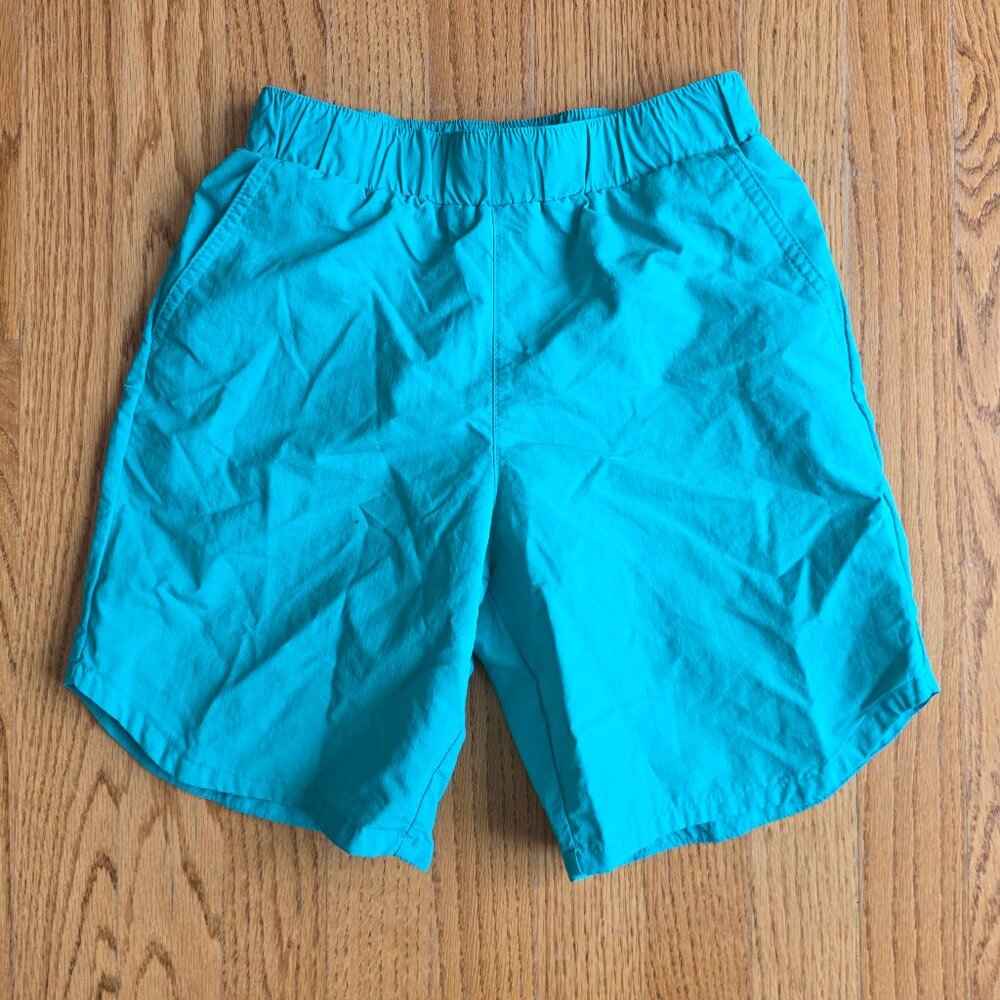 COLUMBIA Boys Swim Trunks | Medium 10-12 | Aqua Blue Mesh Lined Shorts